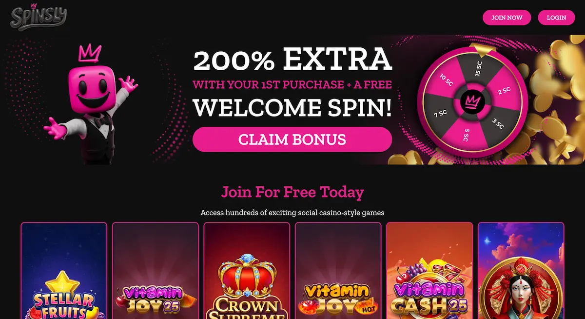 spinsly casino home page
