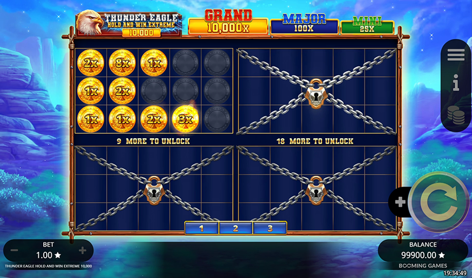 Thunder Eagle Hold and Win Extreme 10,000 during bonus