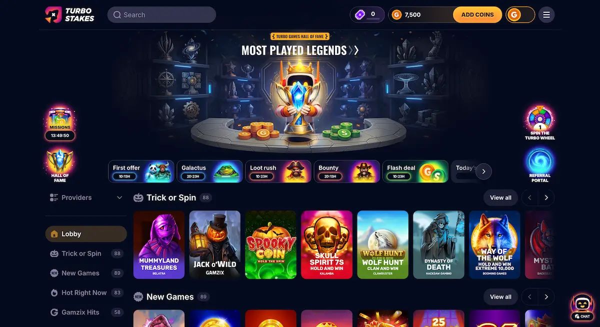 turbo stakes casino homepage